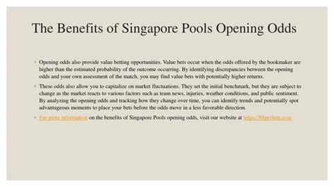 singaporepools opening odds|Opening Odds .